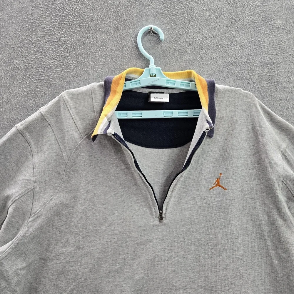 VINTAGE Air Jordan‎ Men Sweatshirt XXL Gray Jumpman Logo 20th Anniversary Y2K